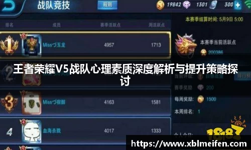 王者荣耀V5战队心理素质深度解析与提升策略探讨